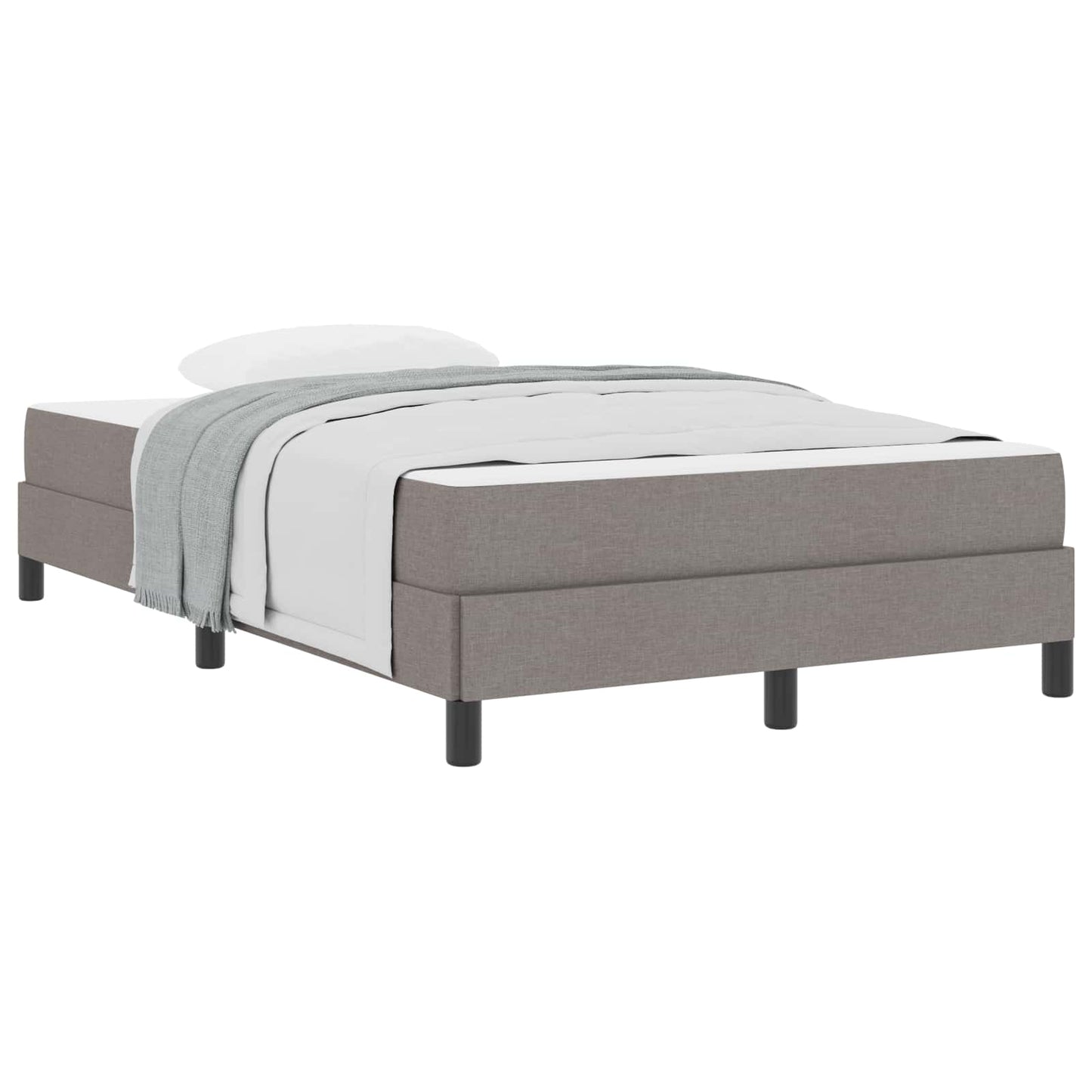Boxspringbett mit Matratze Taupe 120 x 200 cm Stoff