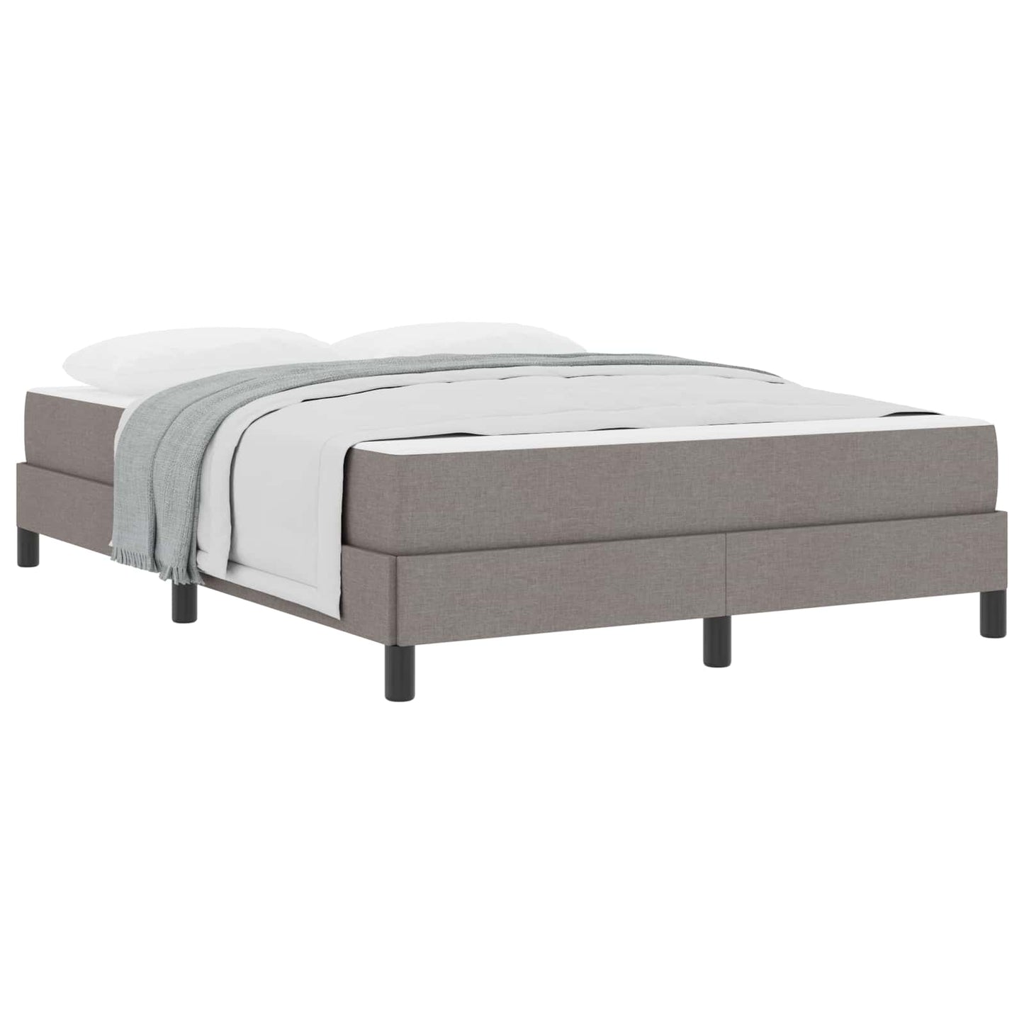 Boxspringbett mit Matratze Taupe 140 x 190 cm Stoff