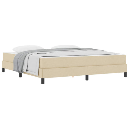 Boxspringbett mit Matratze Creme 180 x 200 cm Stoff