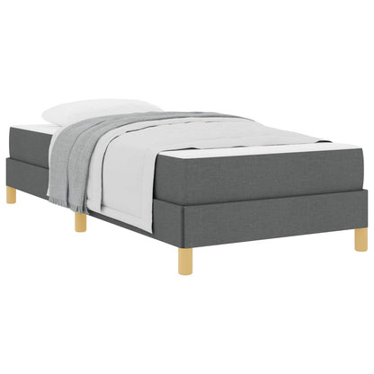 Boxspringbett mit Matratze Dunkelgrau 90 x 190 cm Stoff