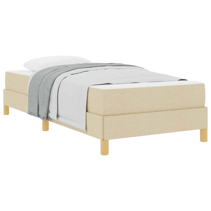 Boxspringbett mit Matratze Creme 90 x 190 cm Stoff