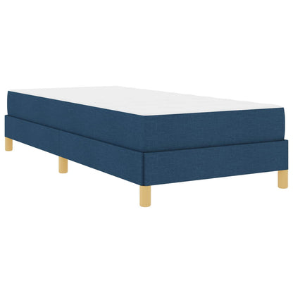 Boxspringbett mit Matratze Blau 90 x 190 cm Stoff
