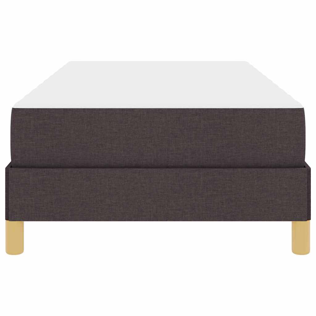 Boxspringbett mit Matratze Dunkelbraun 90 x 200 cm Stoff