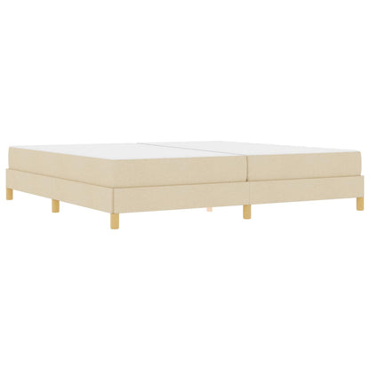 Boxspringbett mit Matratze Creme 200 x 200 cm Stoff