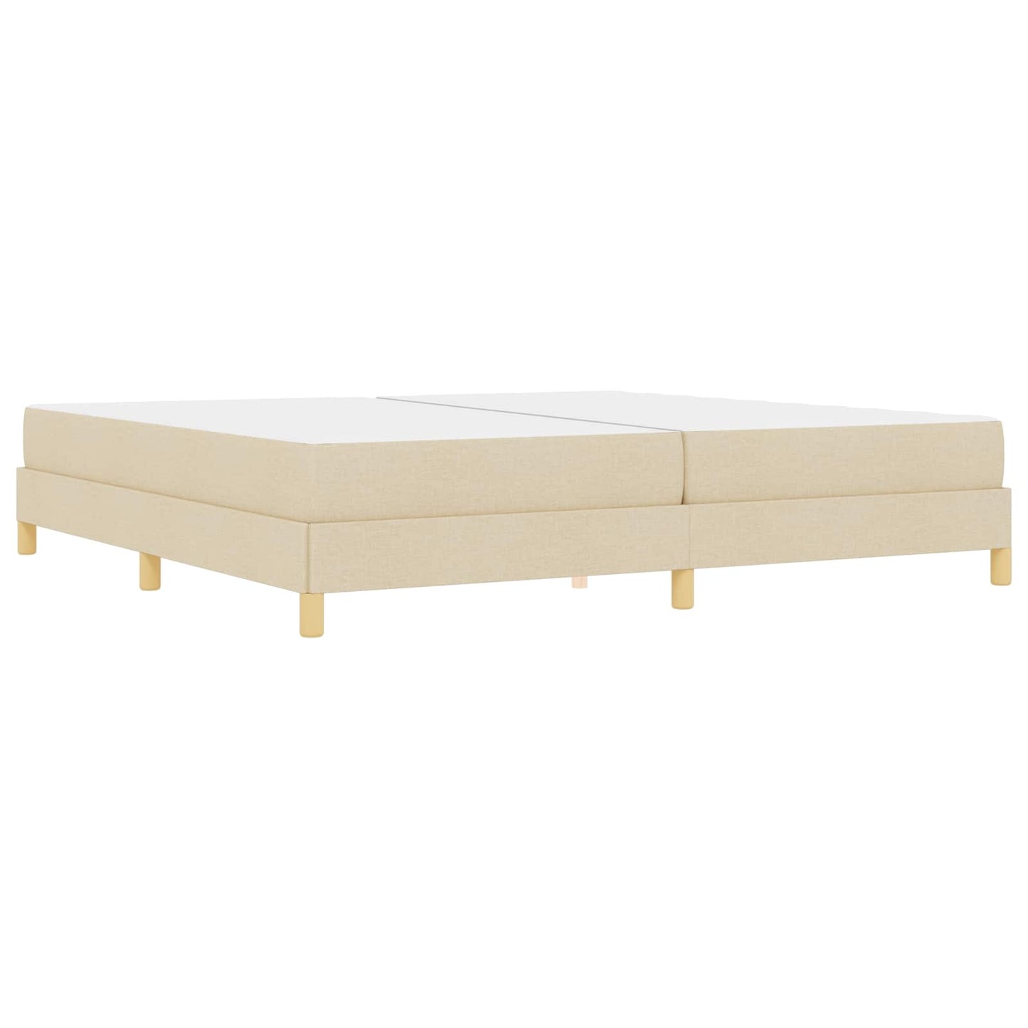 Boxspringbett mit Matratze Creme 200 x 200 cm Stoff