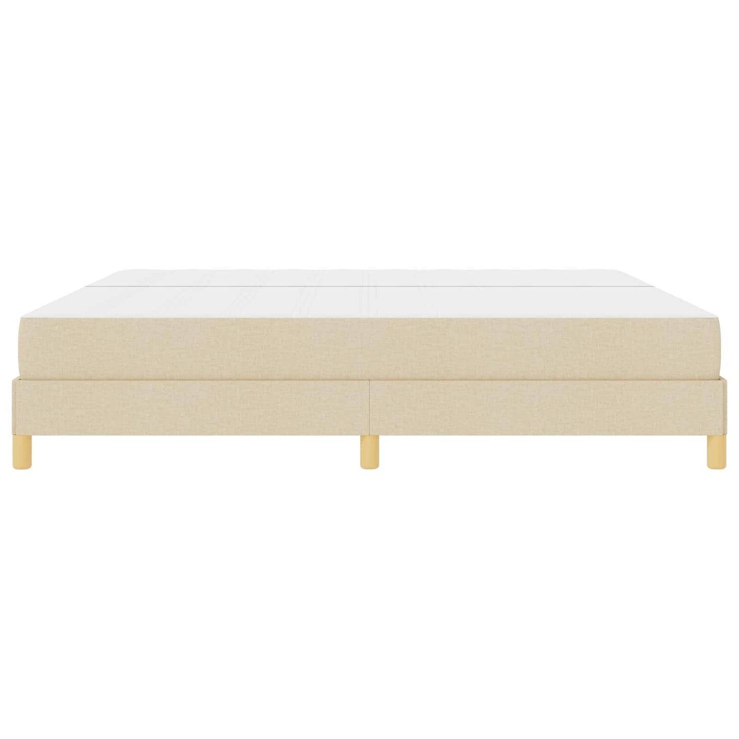 Boxspringbett mit Matratze Creme 200 x 200 cm Stoff
