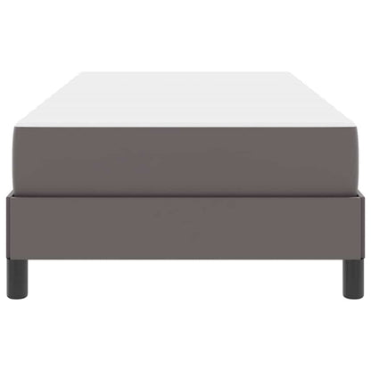 Bettrahmen mit Matratze Grau 90 x 190 cm Stoff