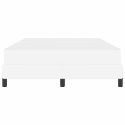 Bettrahmen mit Matratze Reinweiß 140 x 200 cm Stoff