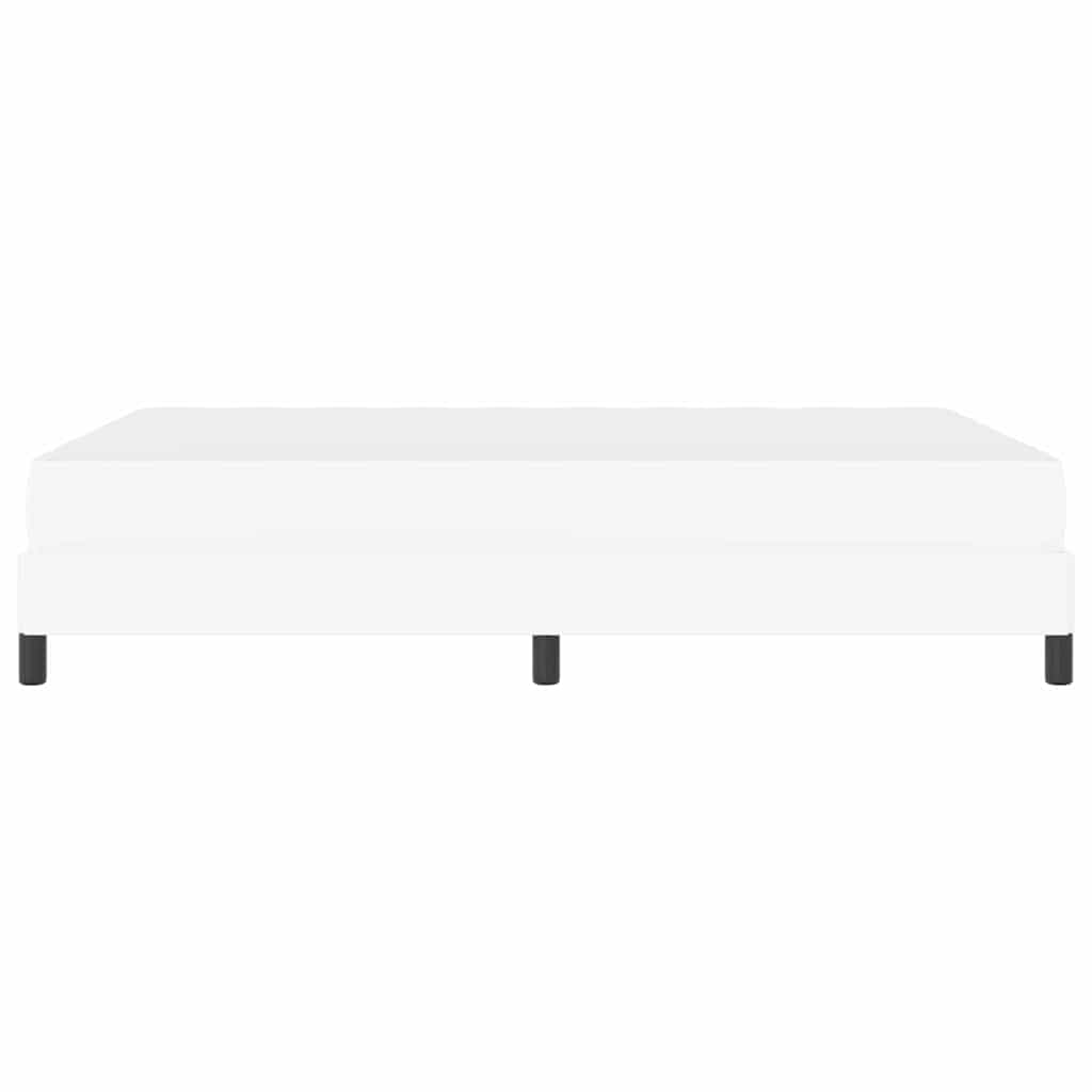 Bettrahmen mit Matratze Reinweiß 140 x 200 cm Stoff