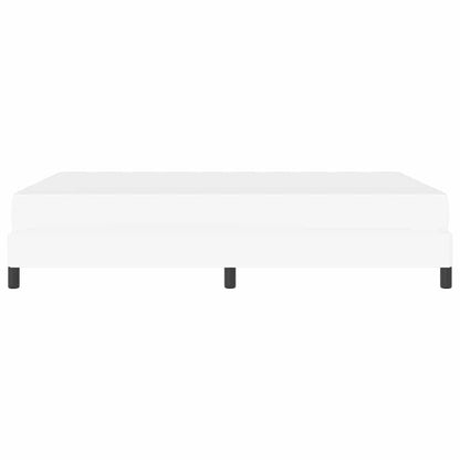 Bettrahmen mit Matratze Reinweiß 140 x 200 cm Stoff