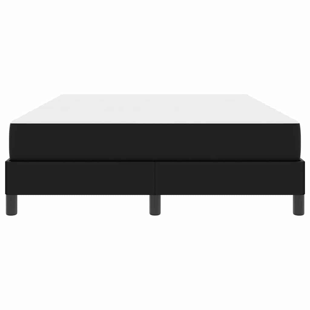 Bettrahmen mit Matratze Schwarz 160 x 200 cm Stoff