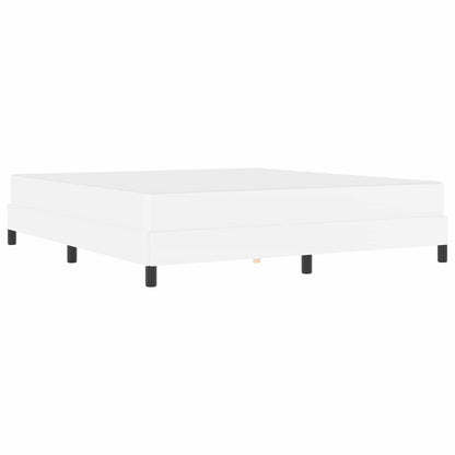 Bettrahmen mit Matratze Reinweiß 180 x 200 cm Stoff
