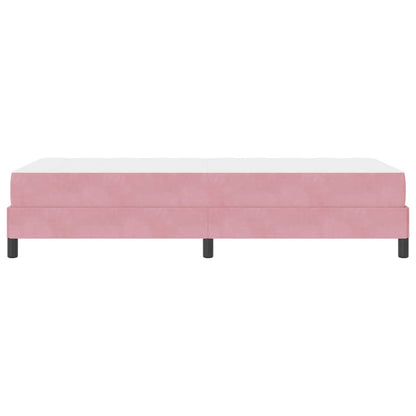 Boxspringbett mit Matratze Rosa 90 x 200 cm Stoff