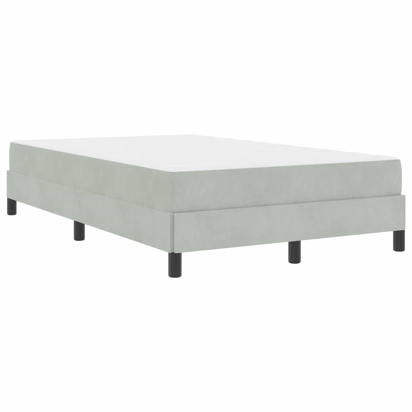 Boxspringbett mit Matratze Hellgrau 120 x 190 cm Stoff