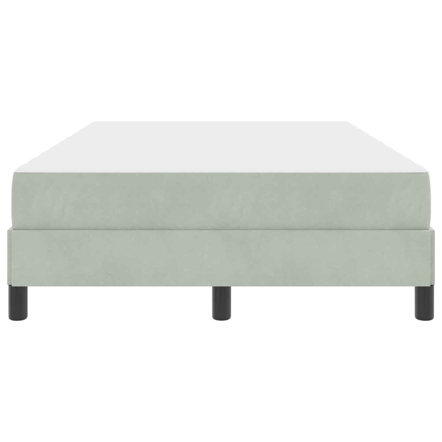 Boxspringbett mit Matratze Hellgrau 120 x 190 cm Stoff