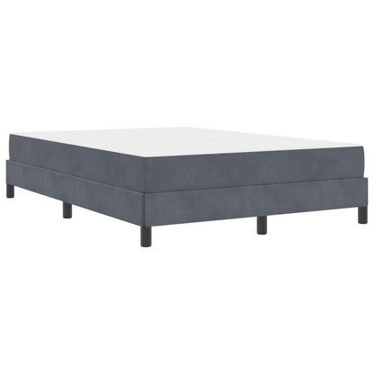 Boxspringbett mit Matratze Dunkelgrau 140 x 190 cm Stoff