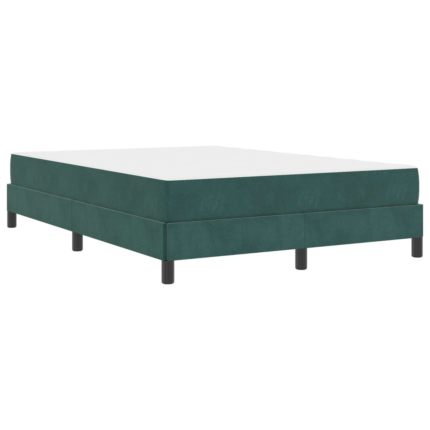 Boxspringbett mit Matratze Dunkelgrün 140 x 190 cm Stoff