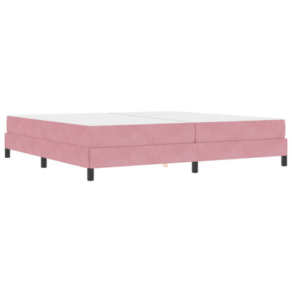 Boxspringbett mit Matratze Rosa 200 x 200 cm Stoff