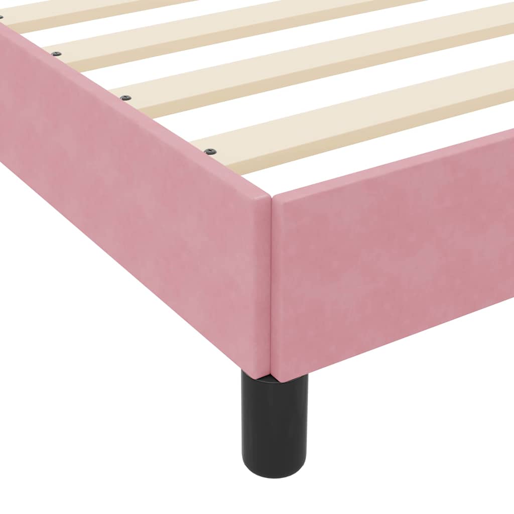 Boxspringbett mit Matratze Rosa 140 x 210 cm Stoff