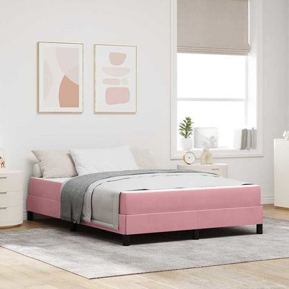 Boxspringbett mit Matratze Rosa 160 x 210 cm Stoff