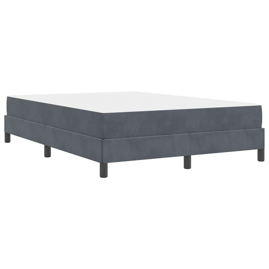 Boxspringbett mit Matratze Dunkelgrau 140 x 220 cm Stoff
