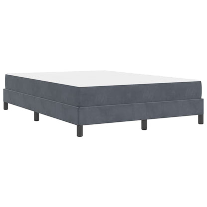 Boxspringbett mit Matratze Dunkelgrau 140 x 220 cm Stoff
