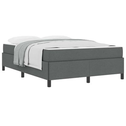 Boxspringbett mit Matratze Dunkelgrau 140 x 190 cm Stoff