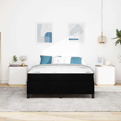 Boxspringbett mit Matratze Schwarz 140 x 190 cm Stoff
