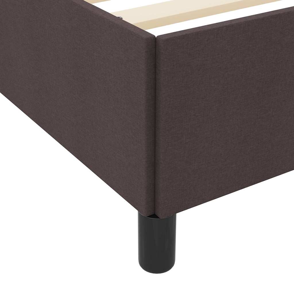 Boxspringbett Dunkelbraun 140 x 200 cm Stoff