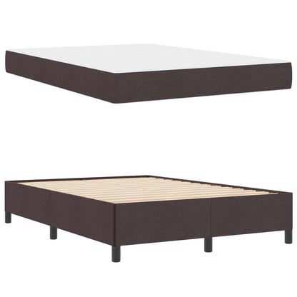 Boxspringbett Dunkelbraun 140 x 200 cm Stoff