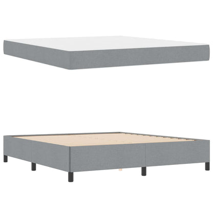 Boxspringbett Hellgrau 180 x 200 cm Stoff
