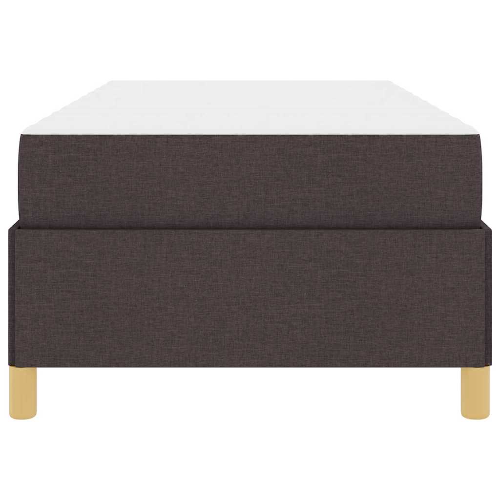 Bettrahmen mit Matratze Dunkelbraun 80 x 200 cm Stoff