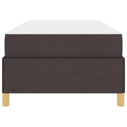 Bettrahmen mit Matratze Dunkelbraun 80 x 200 cm Stoff