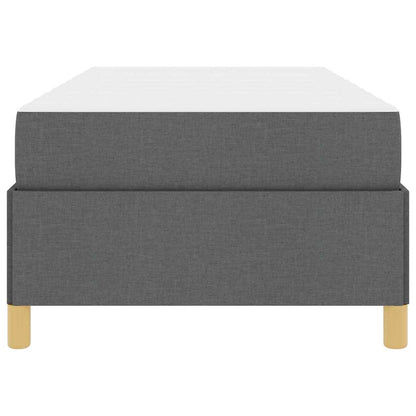 Bettrahmen mit Matratze Dunkelgrau 90 x 190 cm Stoff