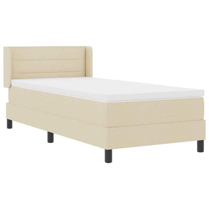 Boxspringbett mit Matratze Creme 200 x 90 cm Polyester