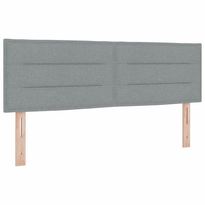 Boxspringbett mit Matratze Hellgrau 200 x 160 cm Polyester
