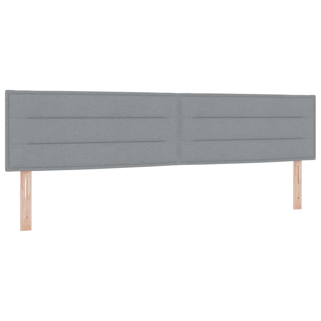 Boxspringbett mit Matratze Hellgrau 200 x 200 cm Polyester