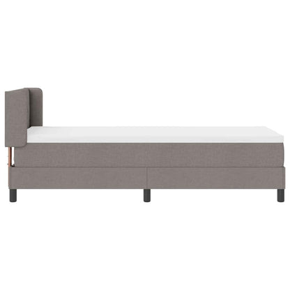 Boxspringbett mit Matratze mit Kopfteil Taupe 200 x 80 cm Stoff