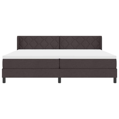 Boxspringbett mit Matratze Dunkelbraun 200 x 200 cm Stoff