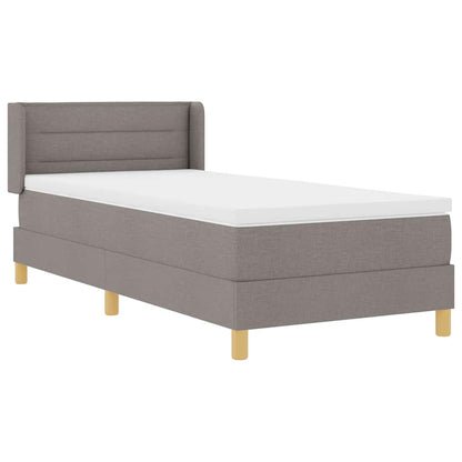 Boxspringbett mit Matratze mit Kopfteil Taupe 80 x 200 cm Stoff