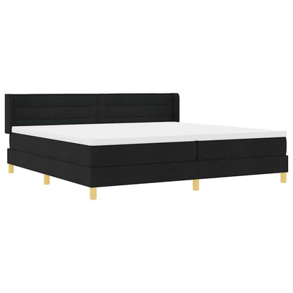 Boxspringbett mit Matratze Schwarz 200 x 200 cm Stoff
