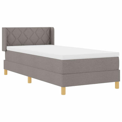 Boxspringbett mit Matratze mit Kopfteil Taupe 200 x 90 cm Stoff