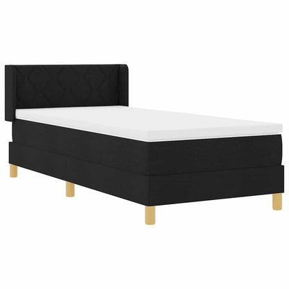 Boxspringbett mit Matratze Schwarz 200 x 100 cm Stoff