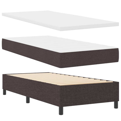 Boxspringbett mit Matratze Dunkelbraun 200 x 90 cm Stoff