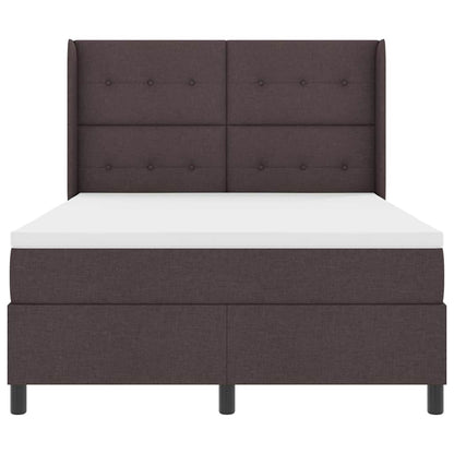 Boxspringbett mit Matratze Dunkelbraun 200 x 160 cm Stoff
