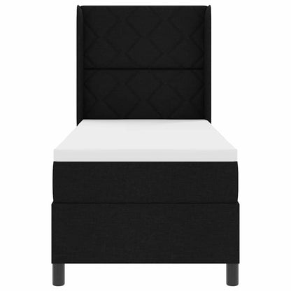 Boxspringbett mit Matratze Schwarz 200 x 80 cm Stoff