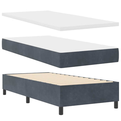 Boxspringbett mit Matratze Dunkelgrau 80 x 200 cm Samt
