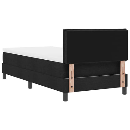 Boxspringbett mit Matratze mit LED Schwarz 100 x 200 cm Stoff