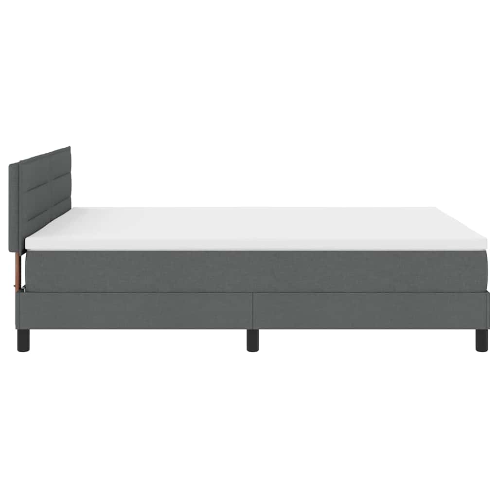 Boxspringbett mit Matratze Dunkelgrau 160 x 200 cm Stoff