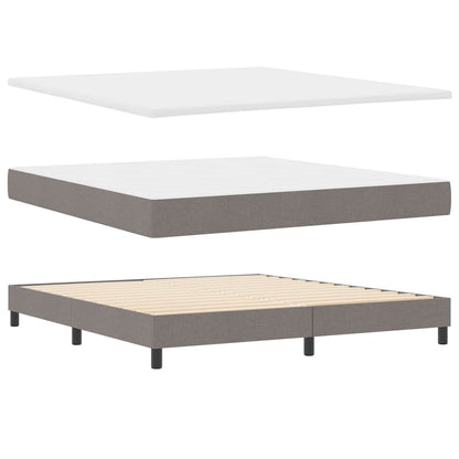 Boxspringbett mit Matratze mit LED Taupe 180 x 200 cm Stoff
